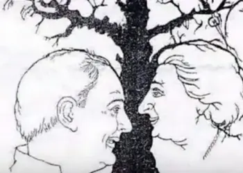 Zie jij alle gezichten in deze mysterieuze boom